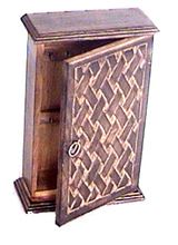 Wooden wall hanging key box
