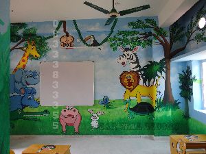 3D School Wall Painting
