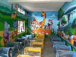 Play school wall painting