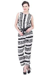 Black & White Striped Jumpsuit