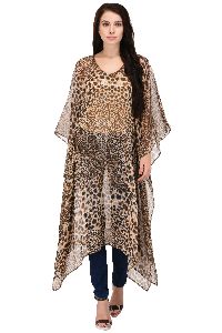 Cheetah Print Long Kaftan