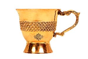 Brass Handmade Designer Tea Cup, Serveware Tableware 100 ML