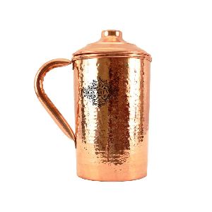 Copper Hammered Design Jug Pitcher 1840 ML