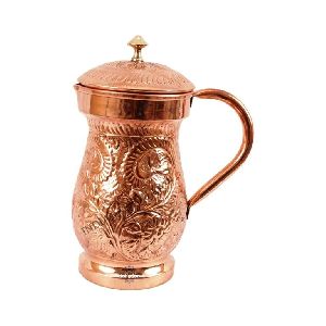 Copper New Designer Jug Pitcher With Lid