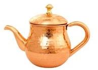 copper steel hammered tea pot kettle