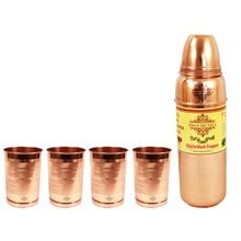 Indian art villa copper bottle glasses