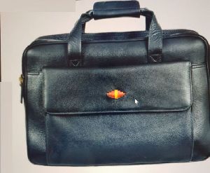 Leather Black Laptop Bag