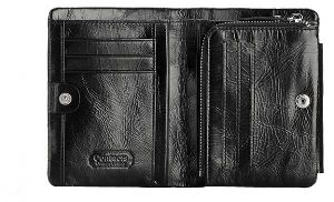 Men Black Leather Wallet