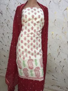 Cotton Block Print Dress Material