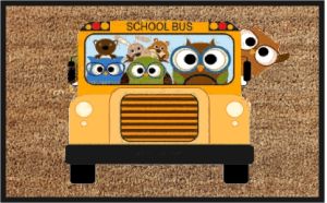 PVC Backed School Bus Print Coir Mats