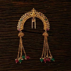 Antique Classic Hair Brooch With Gold Plating
