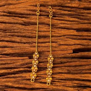 Antique Gold Plated Padmavati Ear Chains