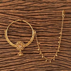 Antique Pressing Nose Ring With Gold Plating