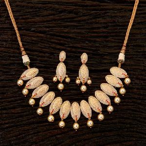 CZ Classic Necklace With Gold Plating