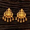 Temple Earring With Matte Gold Plating