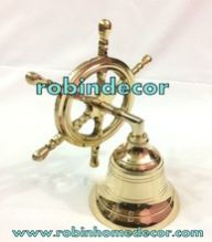 Antique Brass Wheel Bell