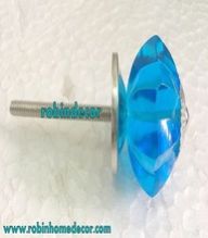 Antique Glass Blue Colur Door Knobs