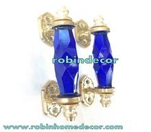 Glass Blue Door Handle