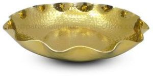 Designer Gold Finished Aluminium Round Bowl