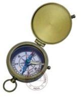 Brass Antique Pocket Compass with Copper Dial 2