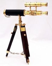 BRASS DOUBLE BARREL TELESCOPE