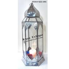 Glass candle holder lantern