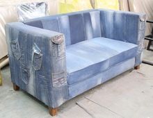 Recycled Denim Jeans Sofa