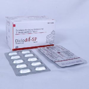 Diclofenac Potassium, Paracetamol, Serratiopeptidase Tablets