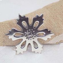 New Design Snowflake Napkin Ring Nickel Plated