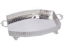 Rectangular Engraved Silver Plated Tray
