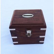 Small Money Bank Wooden Box