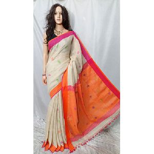 Handloom Linen Saree