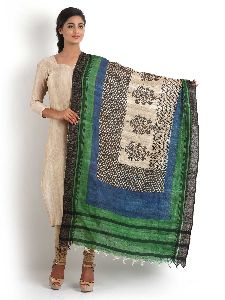 Designer Tussar Silk Dupatta