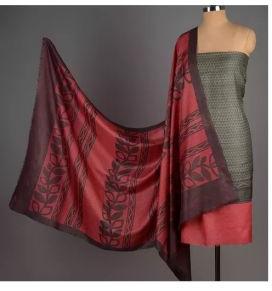 Elegant Block Printed Tussar Silk Dupatta