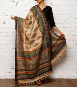 Golden Tussar Silk Dupatta