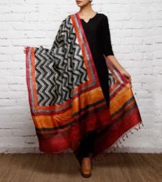 Tussar Silk Printed Dupatta