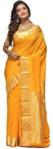 Chiffon Silk Plain Sarees