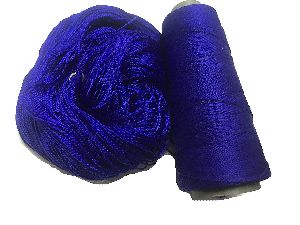 100% Pure Mulberry Raw Silk - Royal Blue - 3 ply (260 yards / 50 GMS)