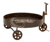 Antique Design Metallic Round Shape Trolley