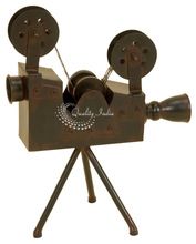 Metallic Antique Style Video Camera Miniature