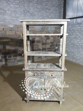Reclaimed Wooden Three Shelves And Storage Kitchen Cabinet