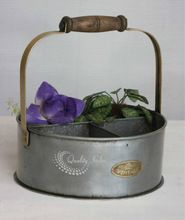 Small bucket design round container flower vase