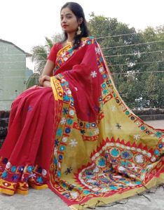 kacchi work Sarees