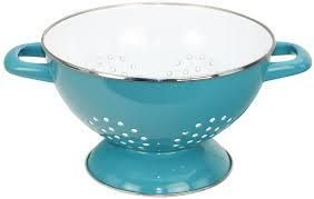 Blue Stainless Steel Colander