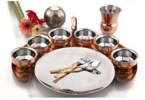 Copper Steel Thali Set