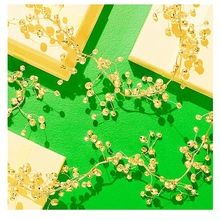 GOLD JINGLE GARLAND CHRISTMAS DECORATION