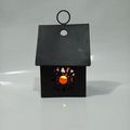 Hut Black Iron Candle Lantern