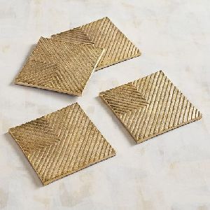 Modern Golden Coasters Set