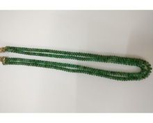 emerald stone rondelle beads gemstone necklace