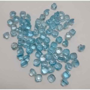 NATURAL BLUE TOPAZ GEMSTONE MASHROOM SHAPE BRIOLLET CUT STONES